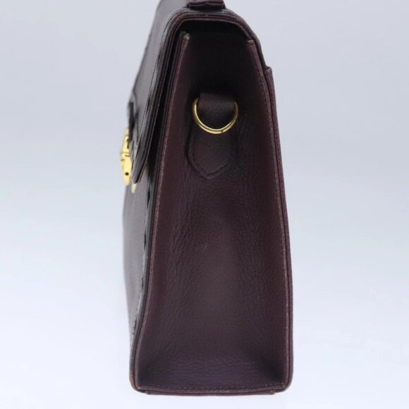 SAINT LAURENT Hand Bag Leather 2way Purple Gold - Picture 5 of 16